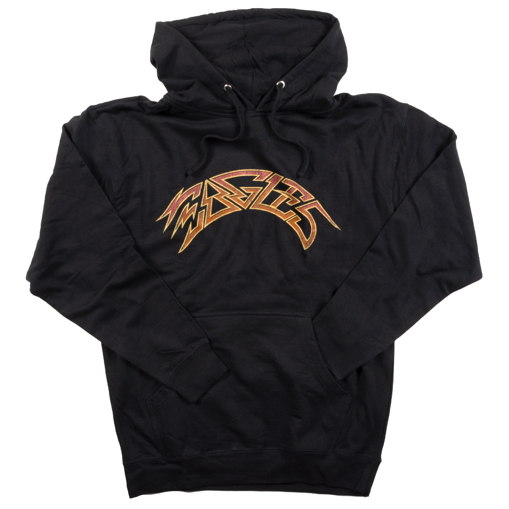 hoodie-black-front eagles logo-the long goodbye tour cities